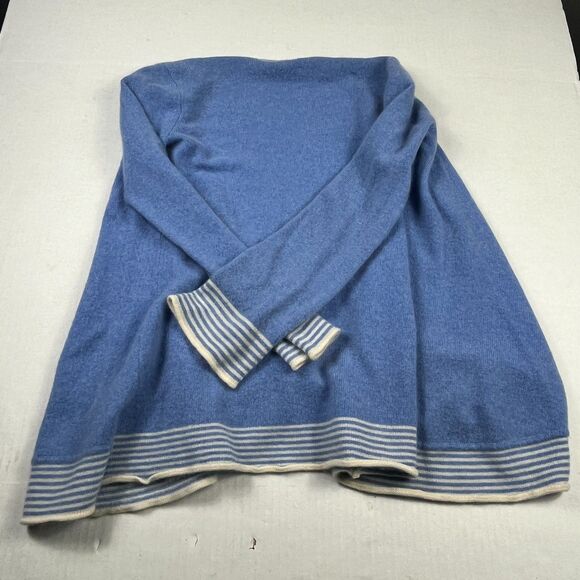 Claudia Nichole Cashmere Open Cardigan Striped Hem Luxe Soft Cozy Knit Sweater S - Picture 11 of 12